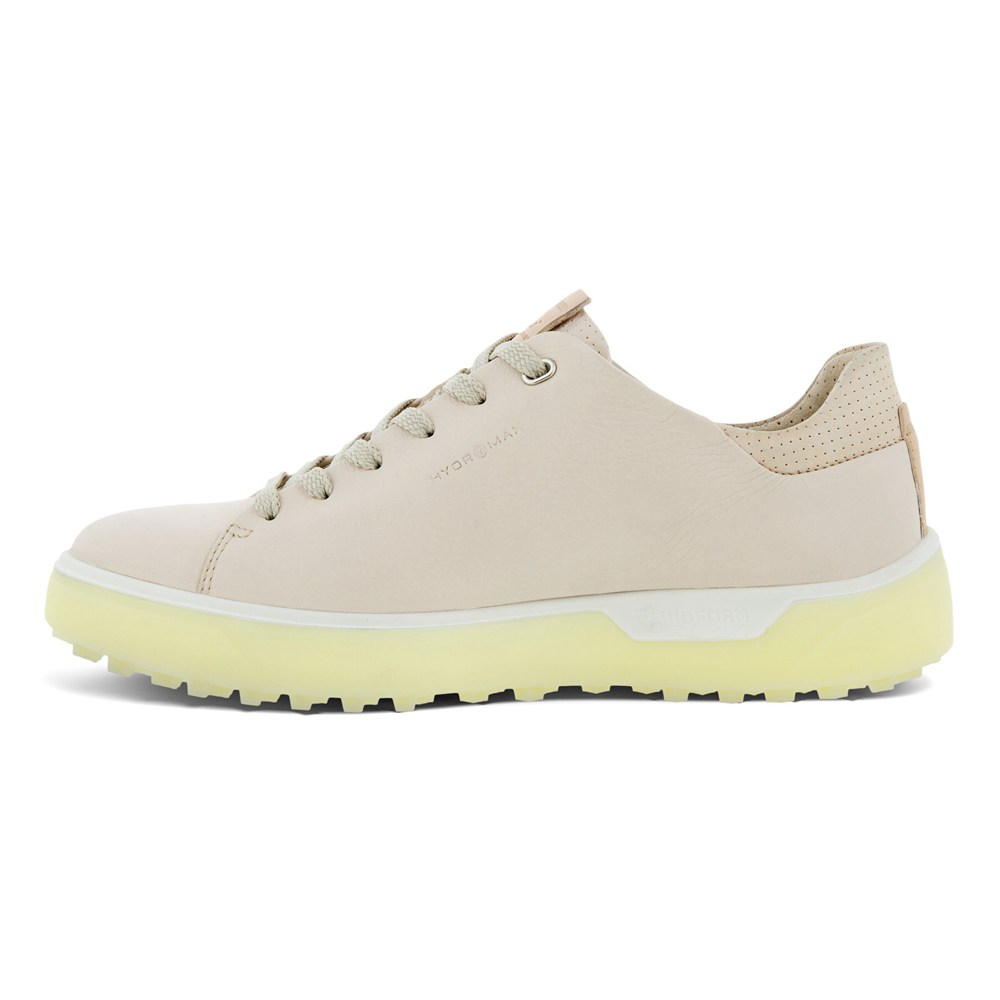 Zapatos De Golf Mujer - ECCO Tray Laced - Beige - PBT809461